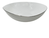 Lve Bol Opal Patrat Margini Argintii 24cm Lfw105-s 2--16 3/set 24/bax